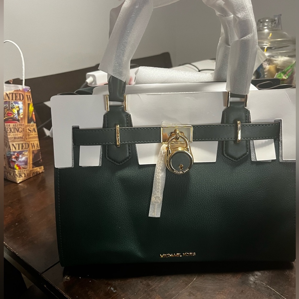 Brand New Medium Hamilton tote racing green